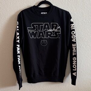 Star Wars Black Crewneck Long Sleeve Sweatshirt Sweat Shirt Top Size Small